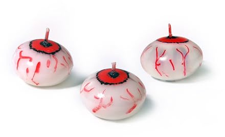 PartyDeco Auge Form schwimmende Kerze Set Halloween Dekoration Tisch Laterne Tealight Warmers