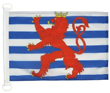 AZ FLAG Bootflagge Luxemburg Mit Löwen - 45x30 cm - Luxemburgische Bootsfahne 30 x 45 cm Marine Flaggen - Flaggen
