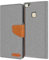 Verco Huawei P10 Lite Custodia per Cellulare, Caso Tessuto per Huawei P10 Lite Cover Tessilo Portafoglio Case, Grigio