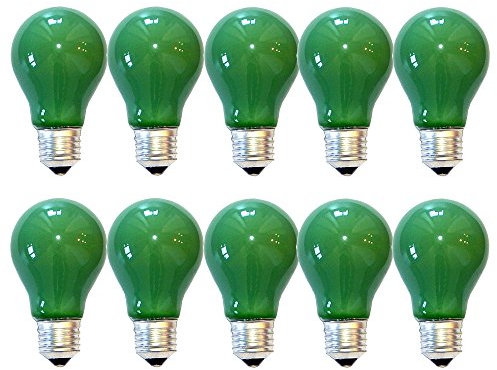 NCC-Licht 10 x Glühbirne 40W E27 Grün Glühlampe 40 Watt Glühbirnen Glühlampen dimmbar für außen und innen Party Deko (Grün)
