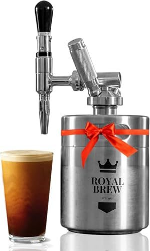 Royal Brew Nitro Cold Brew Kaffebryggare, 6 oz Hemfat Silver