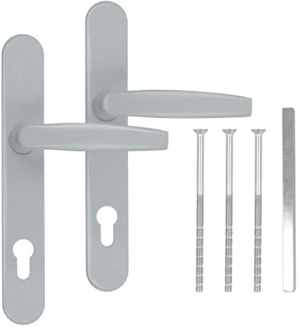 Premium Drückergarnitur Victory DHS 92mm - Oval - Griff-Griff, Farbe:Silber F1, Schildbreite:32mm