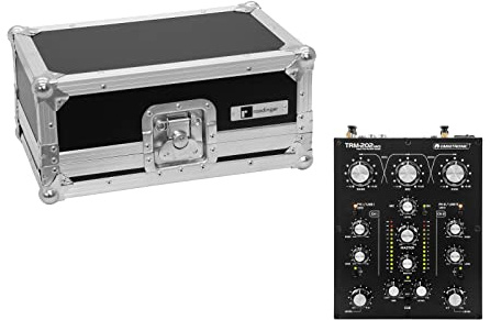 OMNITRONIC Set TRM-202MK3 + Case | 2-Kanal-Rotary-Mixer mit 3-Band-Frequenzisolator für DJs inklusive PRO Flightcase