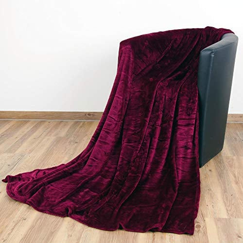Bestlivings Kuscheldecke Celina 90x140 cm – weiche Sofadecke in Aubergine | 220g/m² Mikrofaser, beidseitig gleich weich & flauschig – wärmend, leicht und vielseitig für Sofa, Couch, Bett und Reisen