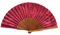 Tusitala Barcelona Handfächer Carmen - Aus Holz und Baumwolle - 100% spanisches Handwerk - Inklusive natürlicher Jutetasche - Handgefertigtes Modeaccessoire - 23 cm.