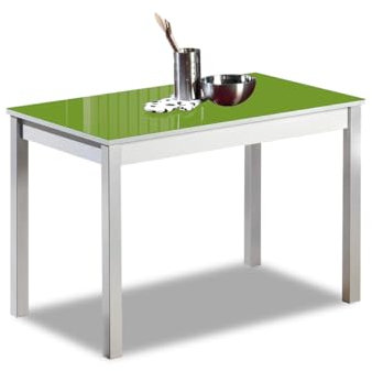 ASTIMESA Fija Mesa de Cocina, Metal, Verde, 100x60cm