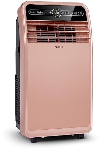 Klarstein Mobile Klimaanlage mit Abluftschlauch, 4-in-1 Klimagerät mit Ventilator, Luftentfeuchter & Nachtmodus, Kleine & Portable Klimaanlage mit App-Steuerung, 12000 BTU Niedrig Verbrauch