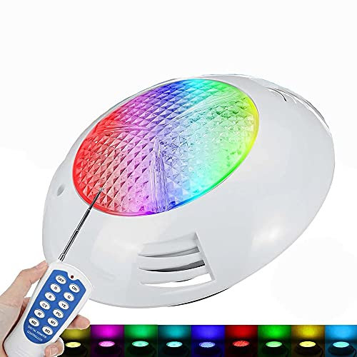YINHA LED Swimming Pool Light, 12V RGB Color Changing, IP68 Waterproof Inground Pool Light, Replacement For Pentair Hayward Light Fixture, Remote&Switch Control (Size : 45W)