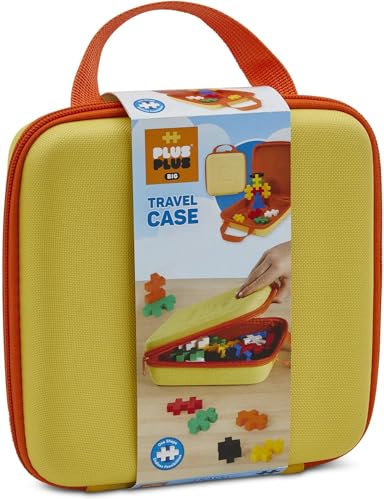 Plus-Plus 9603430 Geniales Konstruktionsspielzeug, Big Reisekoffer, Kreativ-Bausteine in praktischer Tasche mit Henkel, 15 Teile