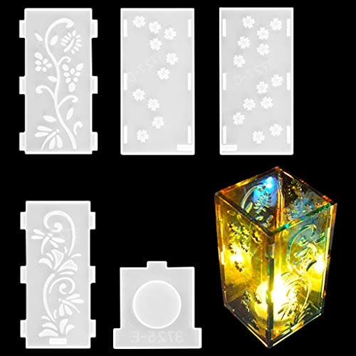 FineInno Kerzenhalter Silikonformen, Stifthalter Epoxidharz Formen, Rechteckige Aufbewahrungsbox Harzgießform fur Schmuckaufbewahrung, Heimdekoration…