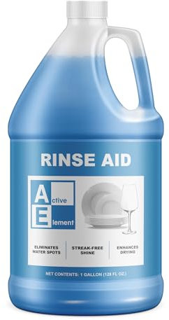 Active Element Klarspüler (3,8 Liter) | kommerzielle Qualität | verbessert das Trocknen | fleckenfreier gleichmäßiger Glanz