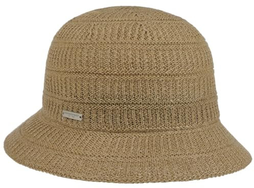 Seeberger Ranvelia Leinenhut Stoffhut Sommerhut Damenhut Sonnenhut Glockenhut (One Size - beige)