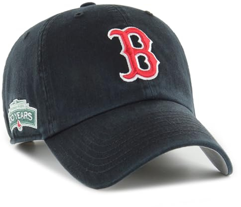 47 Brand MLB Boston Red Sox Cooperstown Cap BCPTN-DBLUN02GWS-BK12, Mens Cap with a Visor, Black, One Size EU
