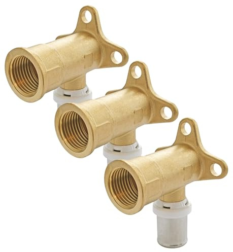 SOMATHERM FOR YOU - /5760-16-15 - Applique murale à sertir pour tube Multicouche Ø16 - Femelle 15/21 (1/2'') Permet de raccorder un tube Multicouche de diamètre Ø16 (Lot de 3)