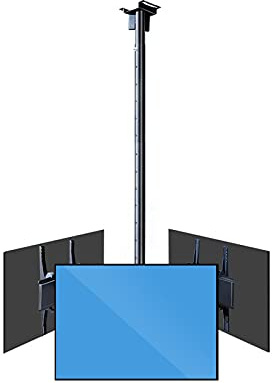 TV Ständer Drei Bildschirmdecke. FERNSEHER Halterung 32 -75 Commercial Extension Tilt Rotation FERNSEHER Stahl-verstellbare Decke montieren FERNSEHER Montieren Sie mit Max VESA 40. 0x400mm. Universa