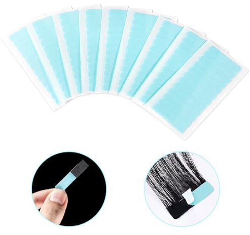 120 Stück Tape Extensions Kleber, Tapes Klebestreifen, Ersatztapes für Tape In Hair Extensions, Super Klebeband für Haarverlängerungen Haareinschlag (4 x 0,8 cm)