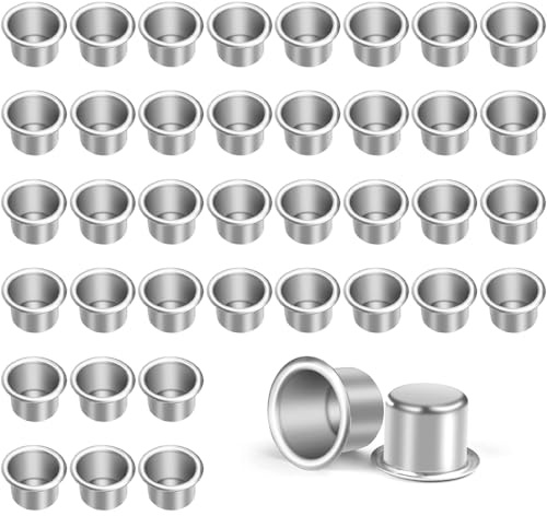 Aililong Kerzenhalter Set (40 Stück) - Silber Metall Kerzentüllen für Stabkerzen, Tafelkerzen & Baumkerzen | Stabiler Aluminium-Kerzenhalter für Weihnachtsdeko, Geburtstag, Basteln & Alltagsdekoration