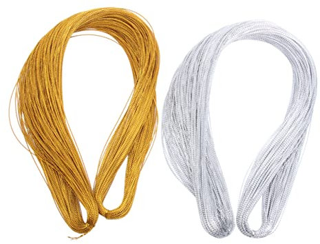 Homoyoyo Confezione Da 2 Etichette Per Gioielli Filo Di Orpello Lucido Per Creazioni Artigianali Filo Per Etichette E Fili Per Gioielli
