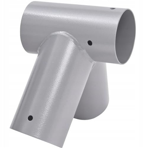 Connettore per altalena a 100°, diametro 100 mm, in lamiera d'acciaio verniciata a polvere, per altalena da giardino, forma triangolare a A, con fori di montaggio Ø 10 mm (grigio 100°)