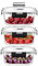 IUGHN 800ml Glass Meal Prep Containers, Three-piece Set of Glass Food containers with Lids, Pantry Kitchen Storage Containers for Lunch, Food Storage, Meal Prep, Lunch Bento Boxes, BPA Free