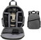 Sac à dos pour appareil photo - Sac à dos Dslr étanche avec fermeture éclair - Sac à dos de voyage pour appareil photo - Sac de voyage pour appareil photo avec double sangle - Grandes poches pour