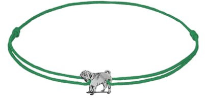 ZILIA Jewelry Mops-Armband – elegantes Geschenk für Tierliebhaber, perfekt für Liebhaber von Armbändern mit Hundemotiv, stilvoll und bequem, ideal für den Alltag und besondere Anlässe (Mint, 19cm)