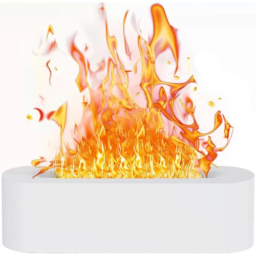 Sonhomay Diffusore di aromi a fiamma diffusore d'aria umidificatore 7 luci di colore diffusore olio essenziale per la casa camera da letto ufficio yoga