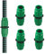 Kit di riparazione espandibile per tubo da giardino, raccordo per tubo da giardino espandibile da 25 50 75 30,5 m per tubo da giardino espandibile da 5/8 3/4 (4 pezzi)