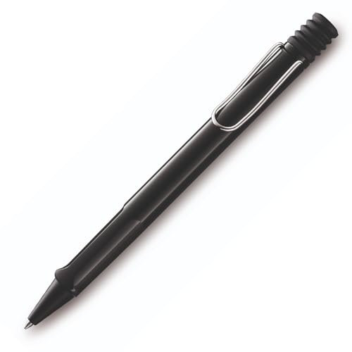 Lamy Safari Ballpoint Pen with ergonomic grip & line width M - for pleasant long writing - made of robust ASA plastic – including large capacity refill M 16 (No Gift Box, Glossy Black)