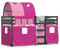Juroupi Etagenbett mit Vorhängen Rosa 90x200 cm Kinder Etagenbett Kinderbett Doppelbett Kinderhochbetten Bett Massivholz Kiefer - 3283960