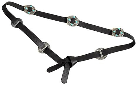Zkydhbd Retro Ethno Gürtel Für Damen Vielseitiges Modeaccessoire Mit Geschnitzten Metalldekoren Verstellbarer Taillengürtel Aus PU Leder Vintage Stil