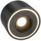 URing LED Aufbauspot Schwarz - Extra Flach - Ø97x55mm - Aufbauleuchte LED 8W 1680lm - 4000K Neutralweiß - Rund Aufbaustrahler 230V, Deckenspots aus Aluminium, Aufputz Deckenstrahler