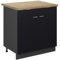 Vicco Meuble Cuisine Fame-Line, Noir rayé, 80 cm, PT Chêne