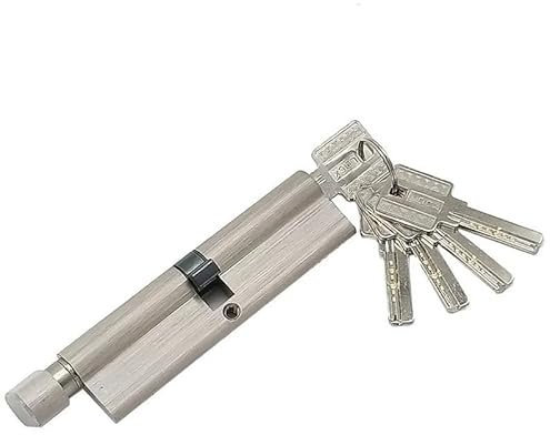 Bombin Cerradura Cilindro de cerradura de asimetría central for puerta de seguridad, con perilla, núcleo de cerradura excéntrica for puerta de aleación de aluminio y acero plástico Bombin(60x30T)