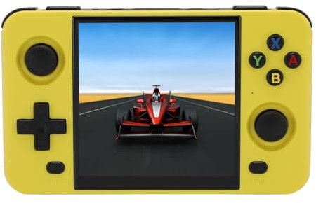 Handheld-Spielekonsole, 4-Zoll-Bildschirm und Vintage-Rocker-Design, Integriert in über 10.000 Spielen, Tragbare Open-Source-Spielekonsole für Unterhaltung, 16G+64G R40S (17/11)