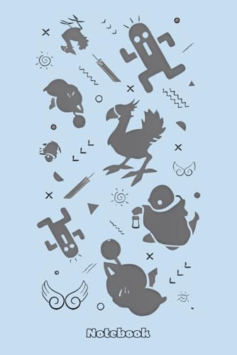 Final Fantasy Medlley Notebook: 6x9 120 Pages Ruled Notebook, Journal, Daily Diary, Organizer, Planner