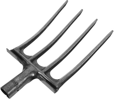 BESPORTBLE Tête de Fourche de Remplacement Acier pour Jardinage Outil Agricole à Quatre Dents pour Ameublissement Sol et Préparation Terrain
