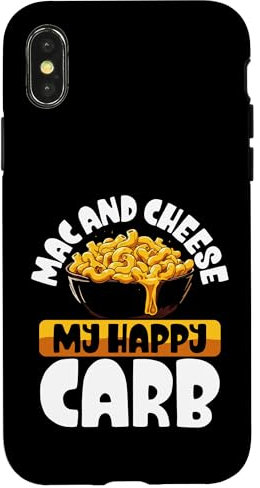 Hülle für iPhone X/XS Mac-and-Käse-Design für Makkaroni- und Käseliebhaber