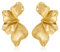 Gold Ohrringe Damen, Fächerförmig Blumen Ohrringe, Statement Earrings Groß Goldene Blumenohrringe für Mädchen Damen Partys Zubehör, Alltag, Hochzeit (Gold-A)