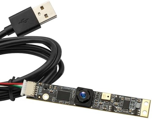 G 8MP USB Kameramodul mit Mikrofon Weitwinkel PC Kamera für Computer 4K Lightburn Kamera für Lasergravierer Mini Streifen Festobjektiv Webkamera CCTV USB Überwachungskamera für Raspberry Pi (105°)