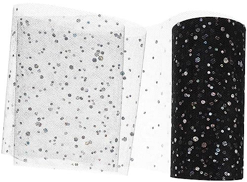 Uonlytech Netztüllstoff Tüllband Für Dekorationen Und Geschenkverpackungen Hochzeit DIY Einfach Zu Transportieren Und Platzsparend Zu Lagern Vielseitig Einsetzbar