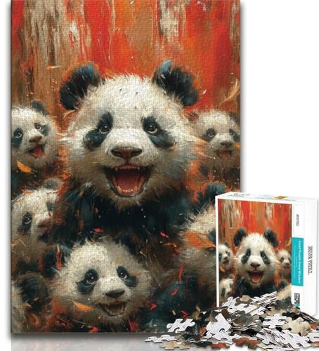 Jigsaw Jungle Panda 1000-teiliges Puzzle für Erwachsene und Jugendliche Lernspielzeug ganze Familie (26x38cm)