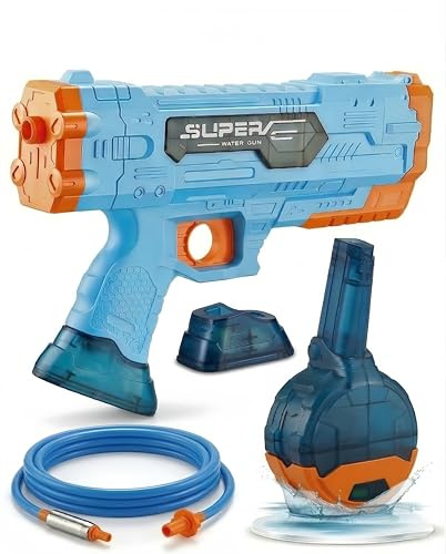 Vivyklfc Elektrische Wasserpistolen für Kinder Erwachsene, Automatische Wasserspritzpistole mit 500ml/70ml Magazin, Endlos-Pool-Modus, 6m Reichweite Super Soaker Spritzpistole Wasser Spielzeug Sommer