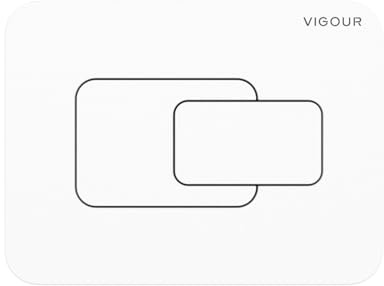 VIGOUR WC-Betätigungsplatte V1 DEE magnetisch für Einwurfschacht weiss | V1DEE