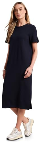 Street One Damen Midi-Kleid mit Rundhals und Knöpfen