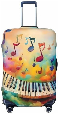 ZSUUGJ Custodia protettiva elastica colorata per tastiera di pianoforte, antipolvere e antigraffio, adatta per valigie da 45-81 cm, Nero , XL
