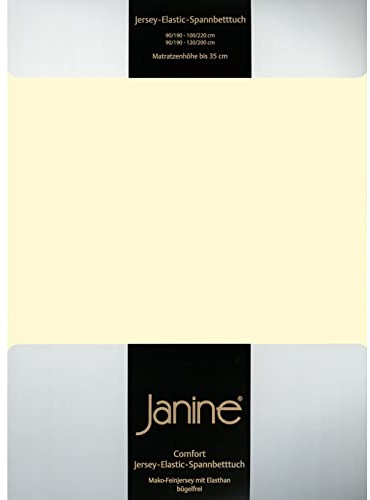 Janine Spannbettlaken Elastic - extra weiches und elastisches Spannbetttuch - für Matratzen 90x190cm bis 120x200cm champanger