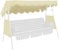 Angerer Freizeitmöbel GmbH Hollywoodschaukel Sonnendach - passend für viele 3-Sitzer Hollywoodschaukeln - Schaukeldach Made in Germany (PE beige, 200 x 120 cm)