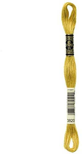 DMC 6-Strand Embroidery Cotton Floss, Dark Straw