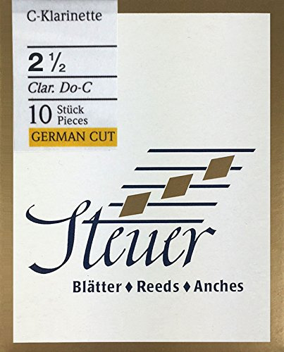 Steuer reed C clarinet solo white line 2.5 - German cut, pack of 10
